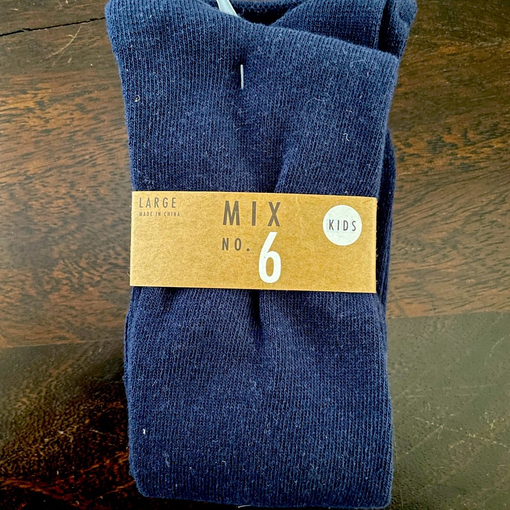 Navy High Knee Socks